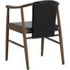Aran Onyx Leather Dining Armchair
